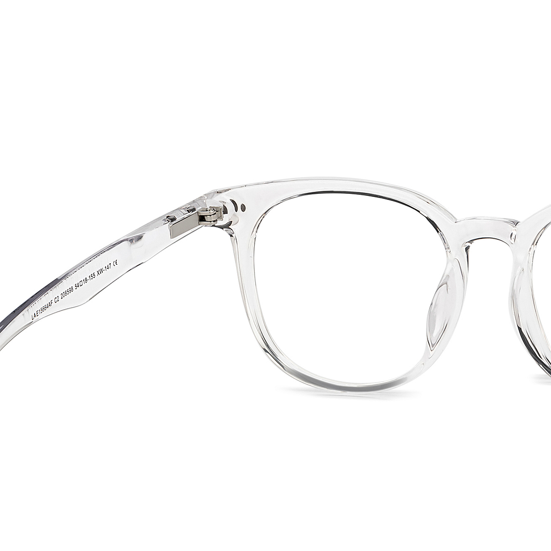 Lenskart Air Crystal Transparent Full Rim Round right side