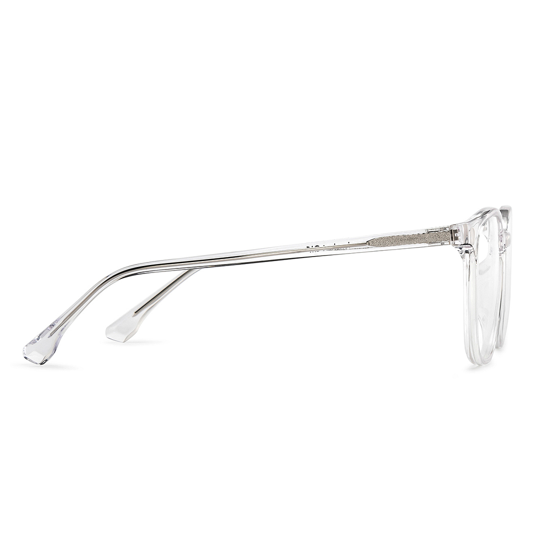 Lenskart Air Crystal Transparent Full Rim Square left side