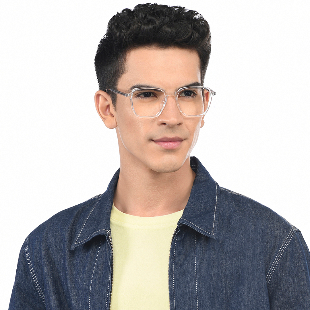 Lenskart Air Crystal Transparent Full Rim Square right side