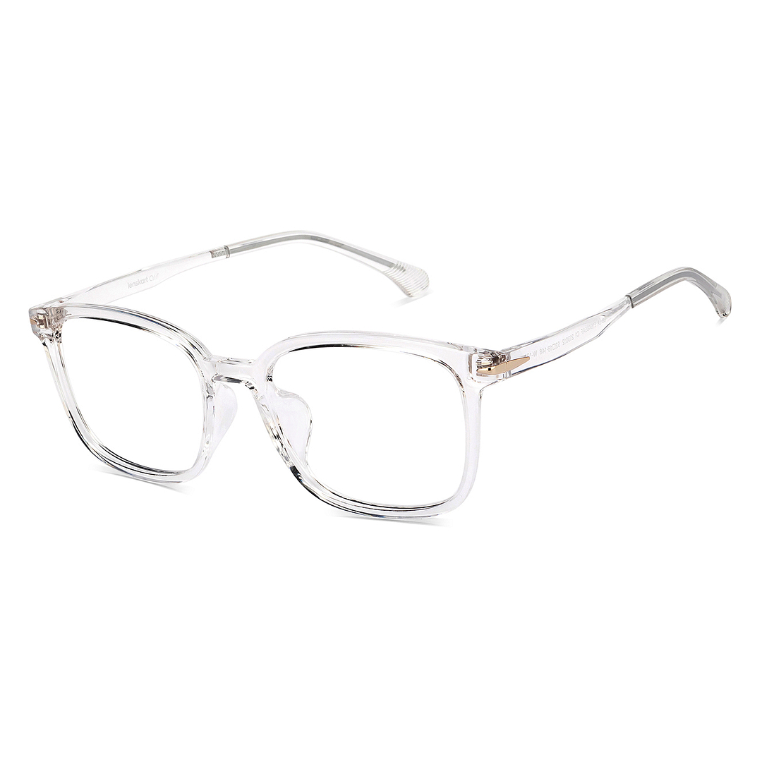 Lenskart Air Crystal Transparent Full Rim Square left side