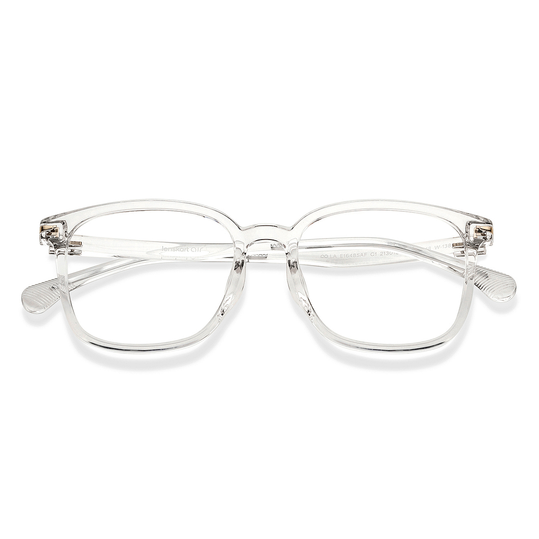 Lenskart Air Crystal Transparent Full Rim Square left side