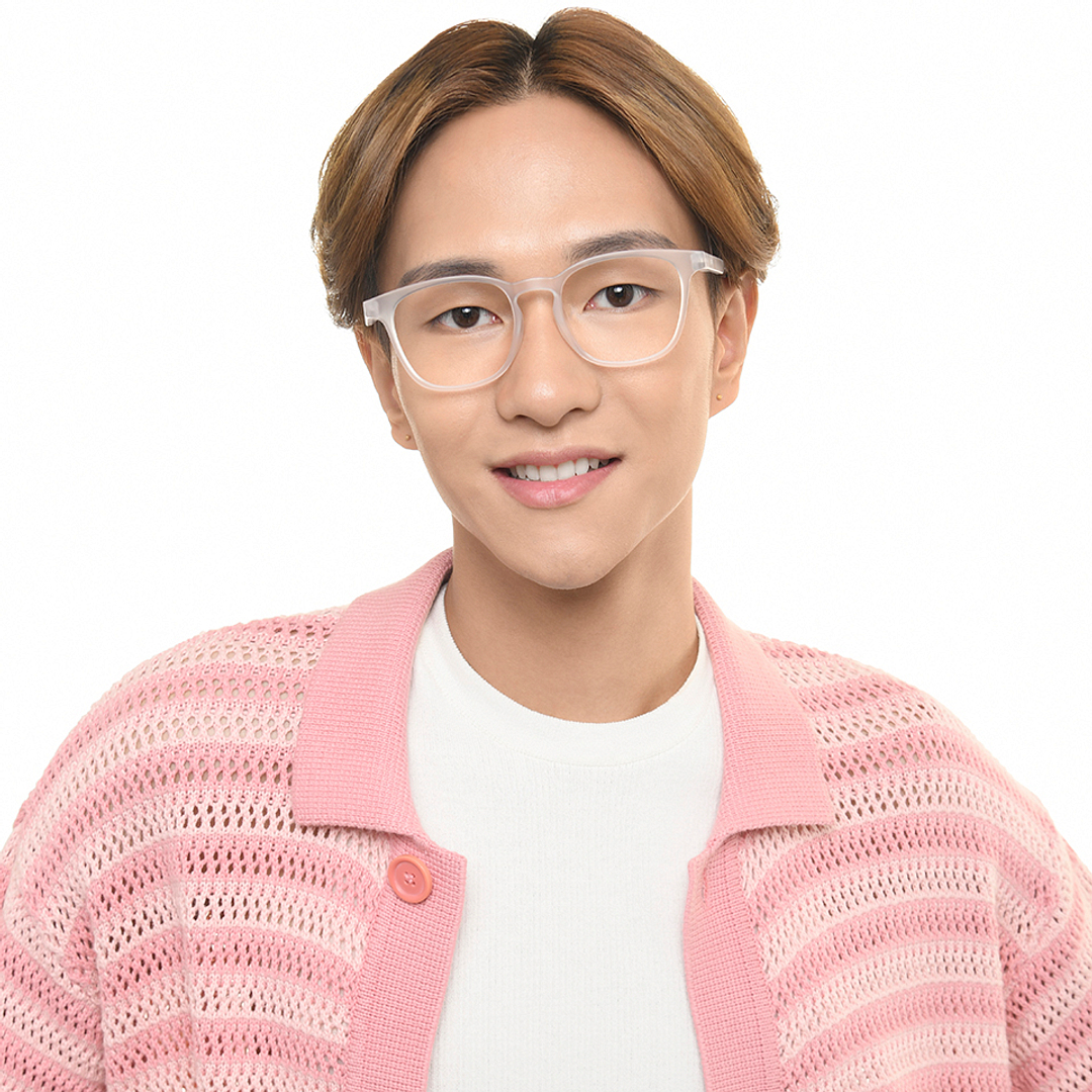 Lenskart Hustlr Crystal Transparent Full Rim Square right side