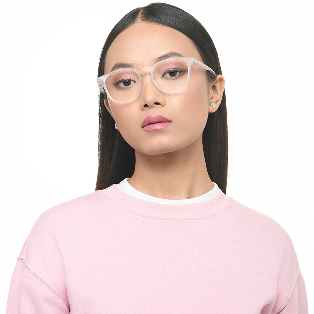 Lenskart Hustlr Crystal Transparent Full Rim Square right side