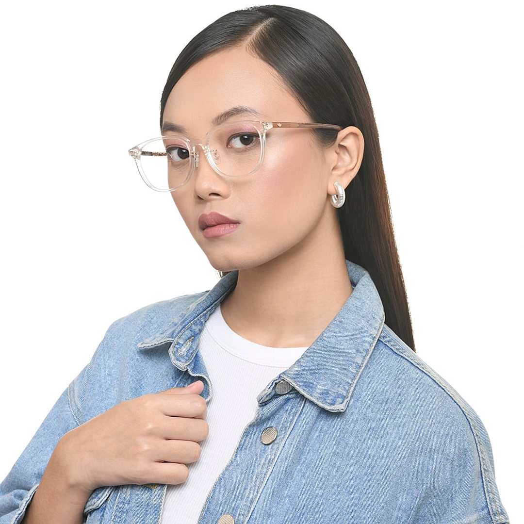 Lenskart Crystal Transparent Full Rim Square right side