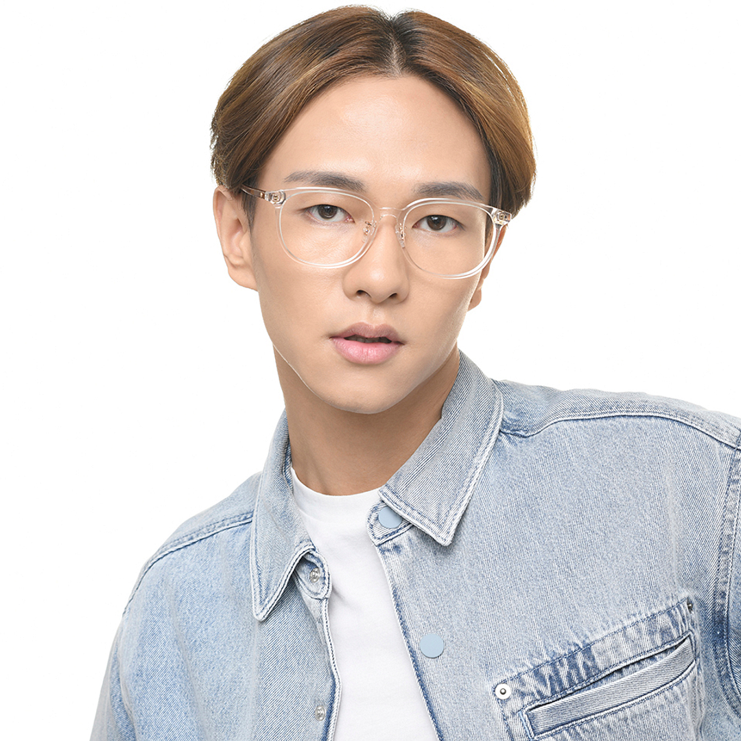 Lenskart Crystal Transparent Full Rim Square left side