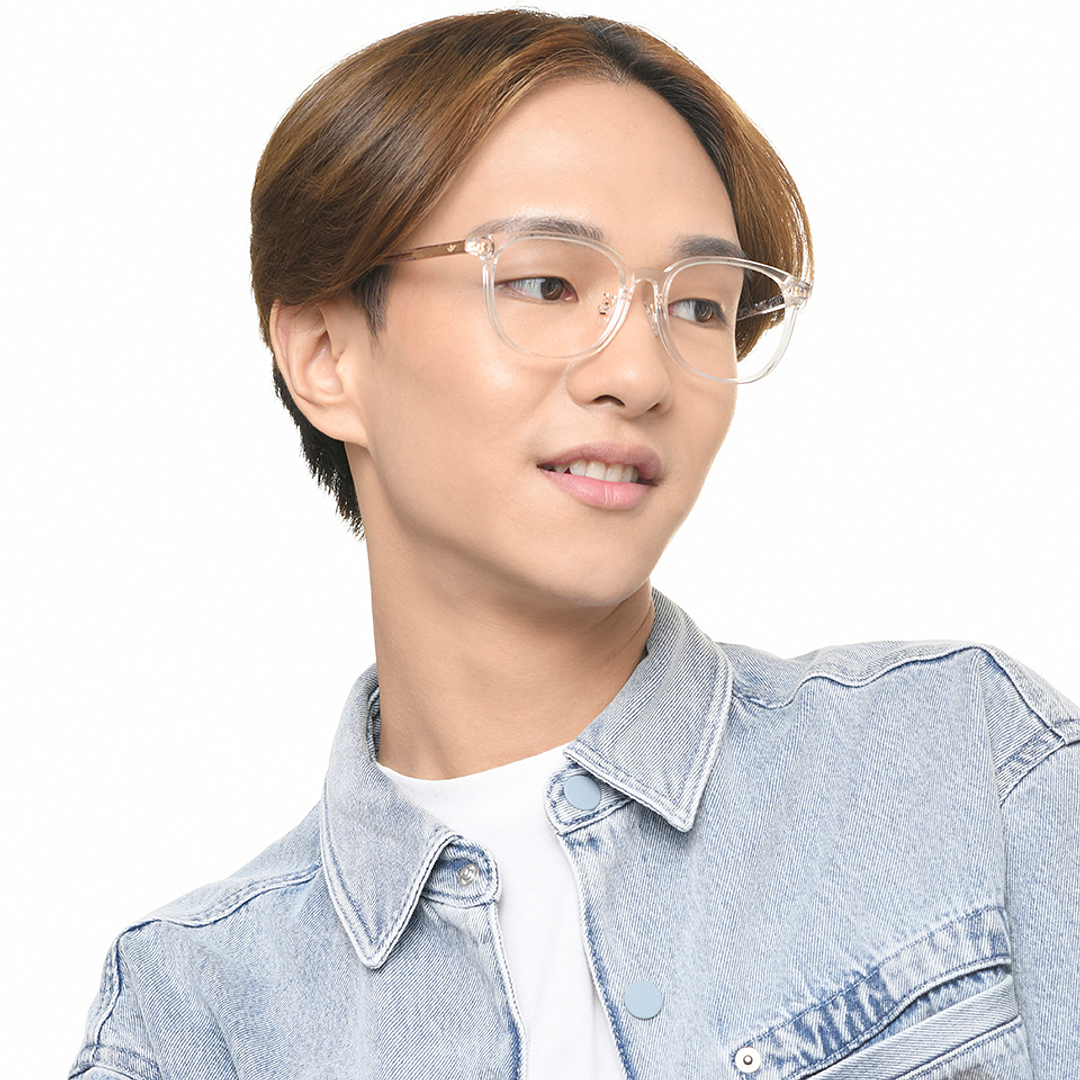 Lenskart Crystal Transparent Full Rim Square right side