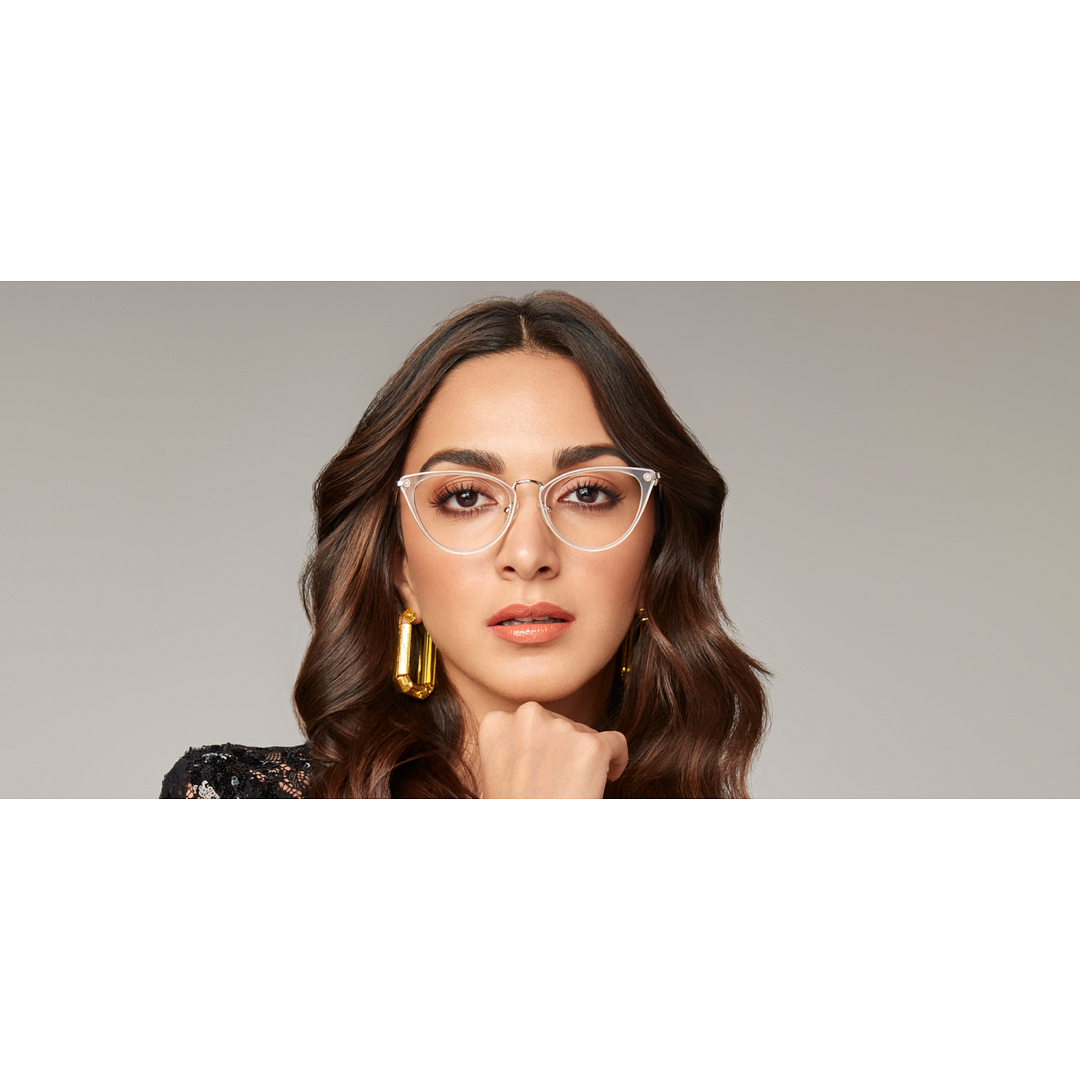 Lenskart Studio Online Crystal Transparent Full Rim Cat Eye right side