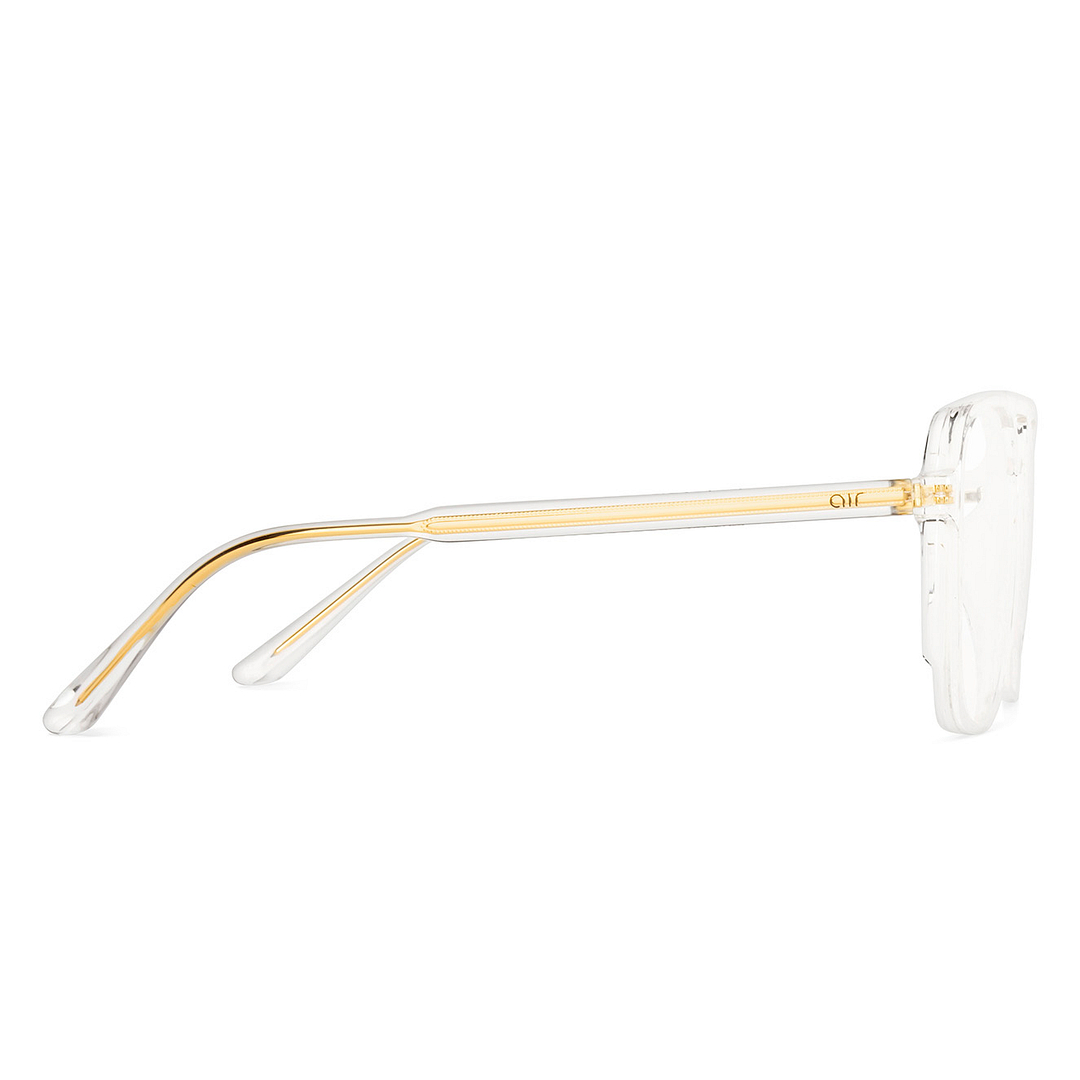 Lenskart Air Crystal Transparent Full Rim Square left side