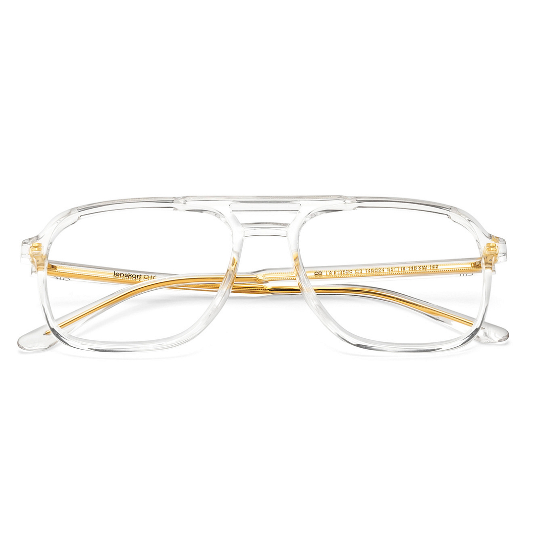 Lenskart Air Crystal Transparent Full Rim Square left side