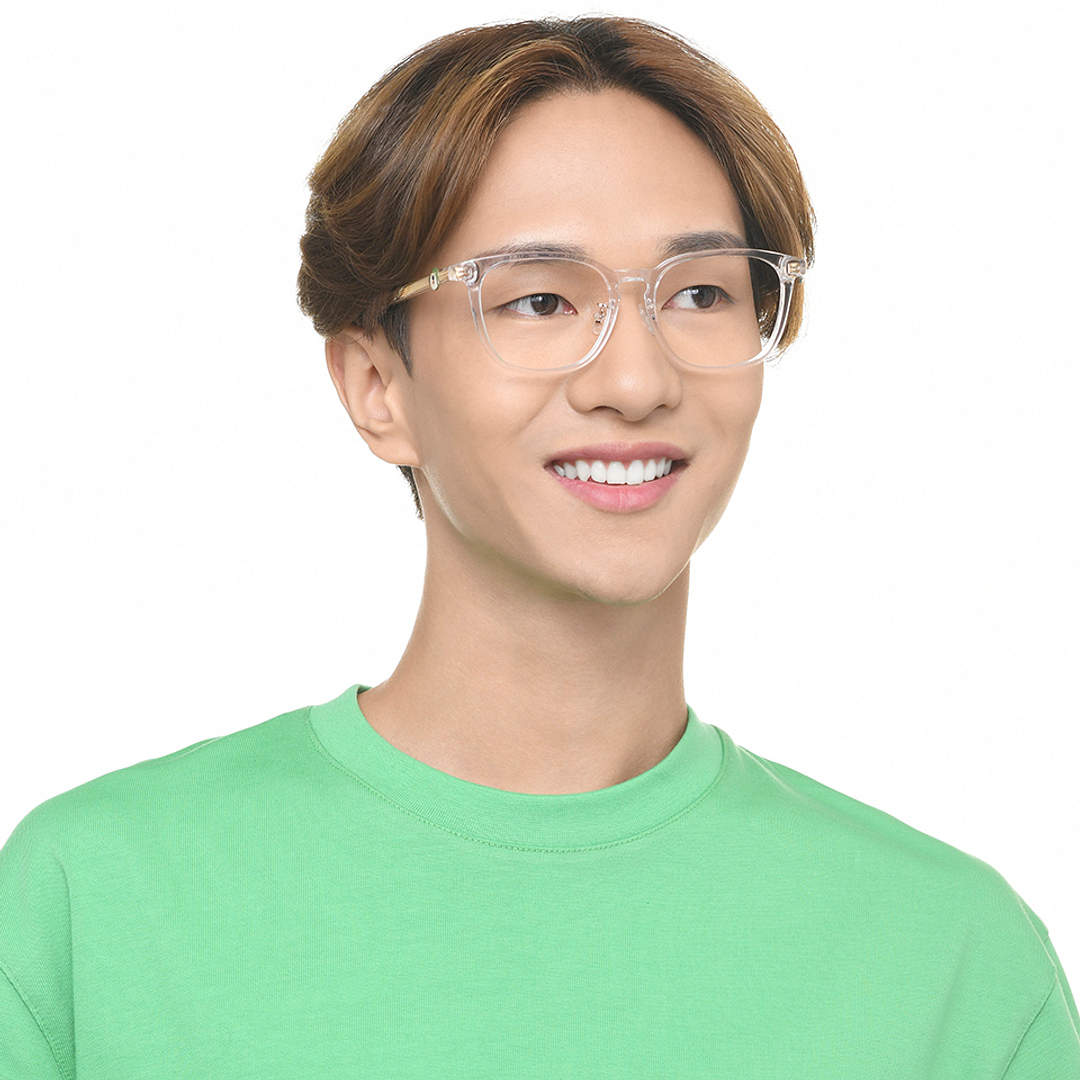 Lenskart Crystal Transparent Full Rim Square left side