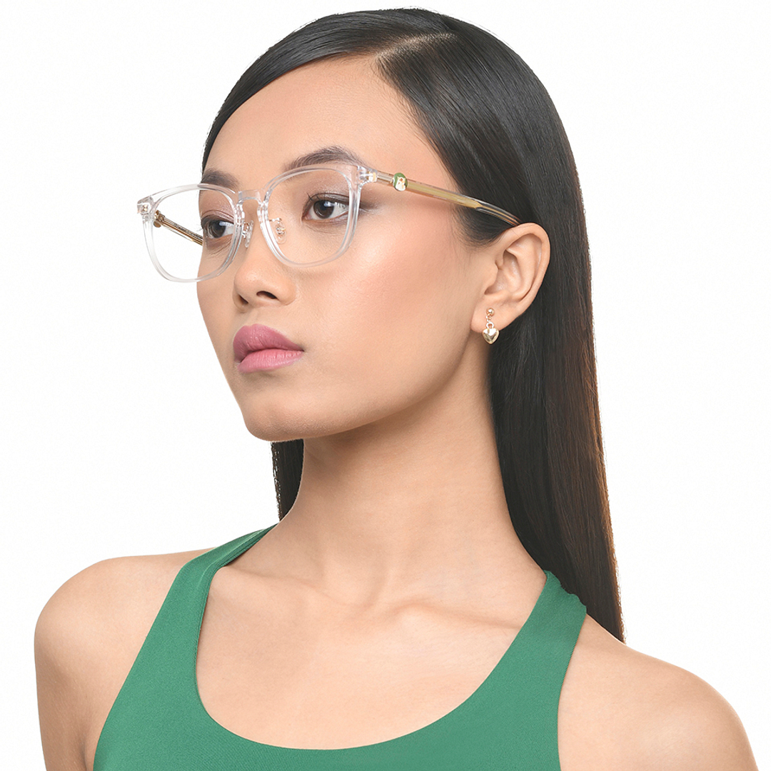 Lenskart Crystal Transparent Full Rim Square left side