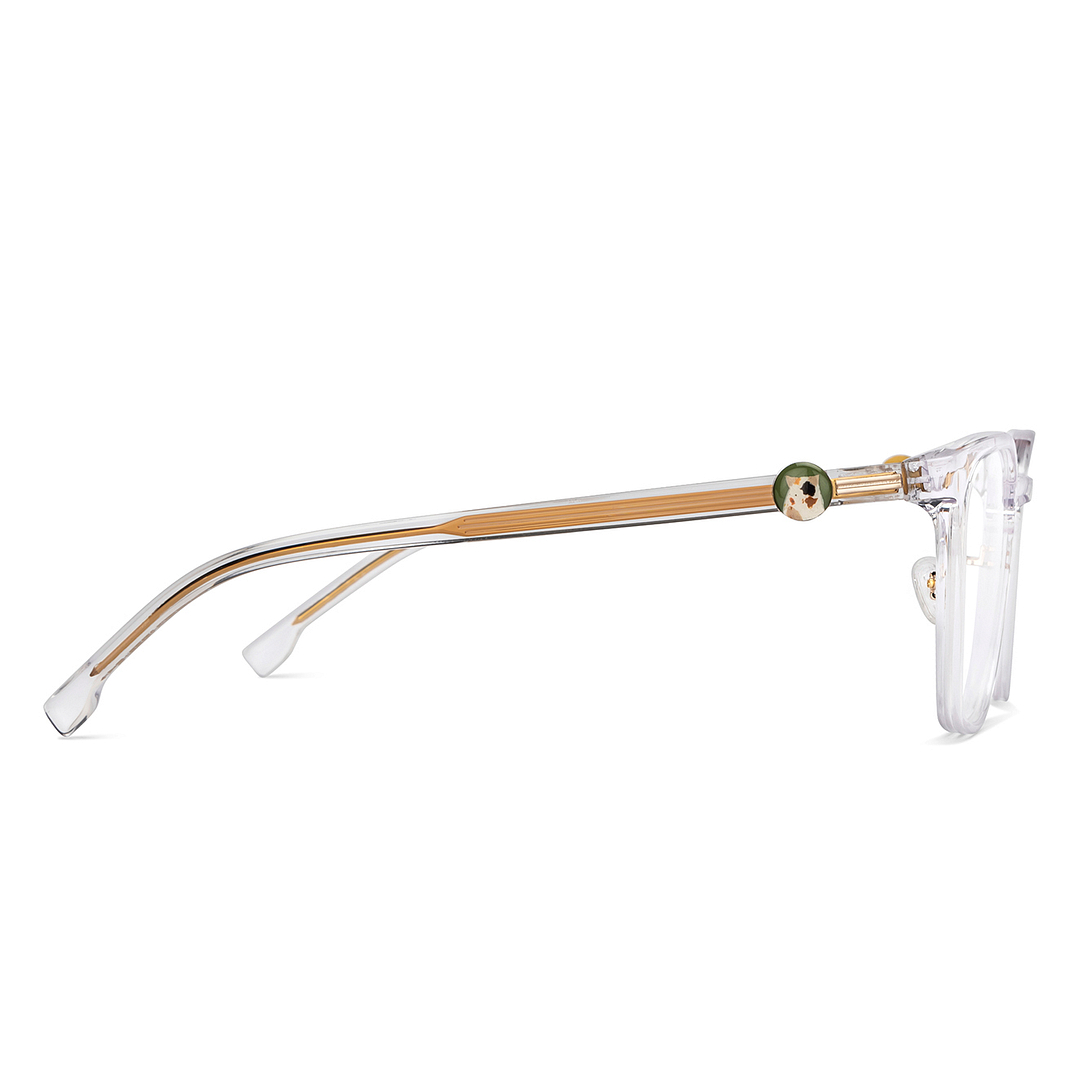 Lenskart Crystal Transparent Full Rim Square left side