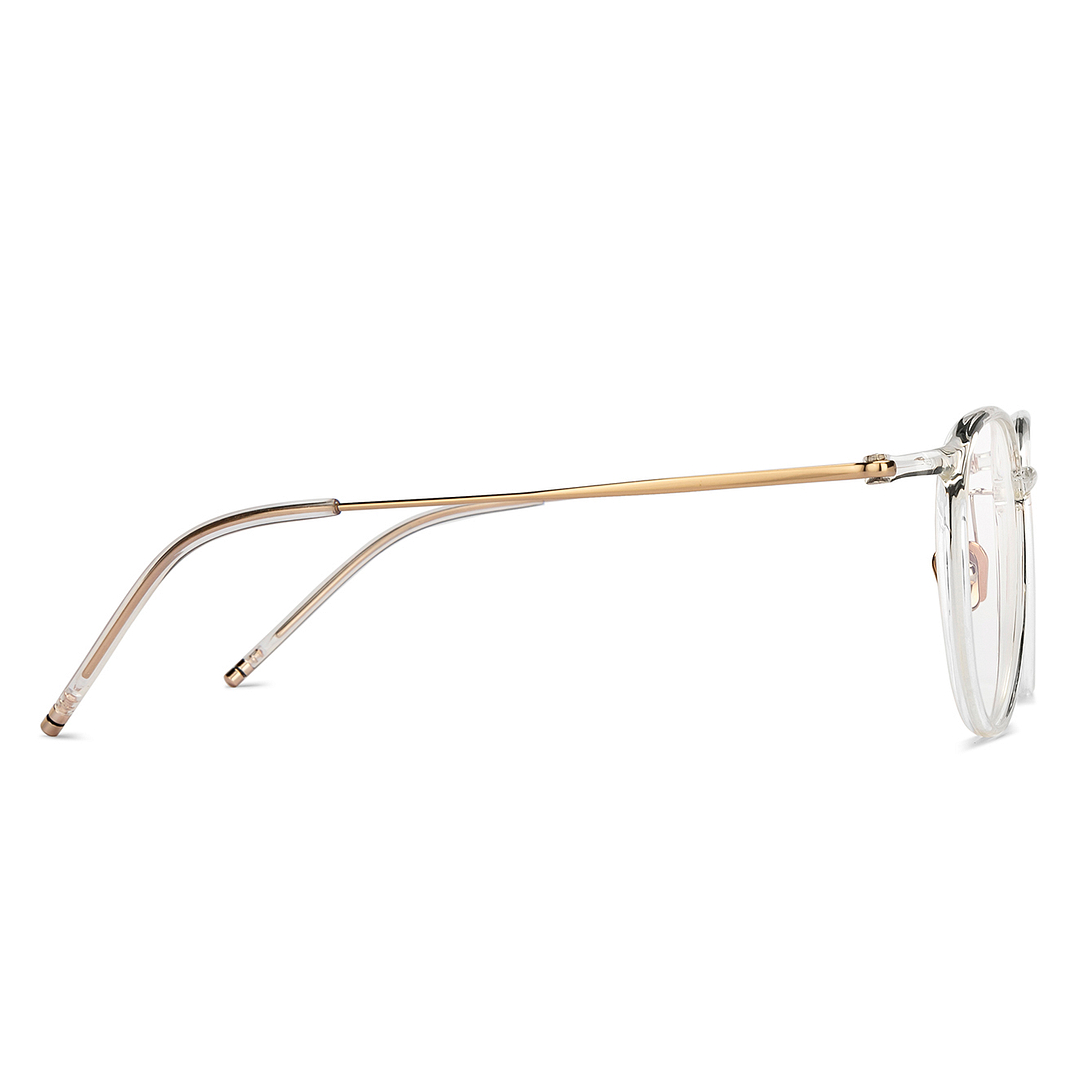 Lenskart Crystal Transparent Full Rim Round left side