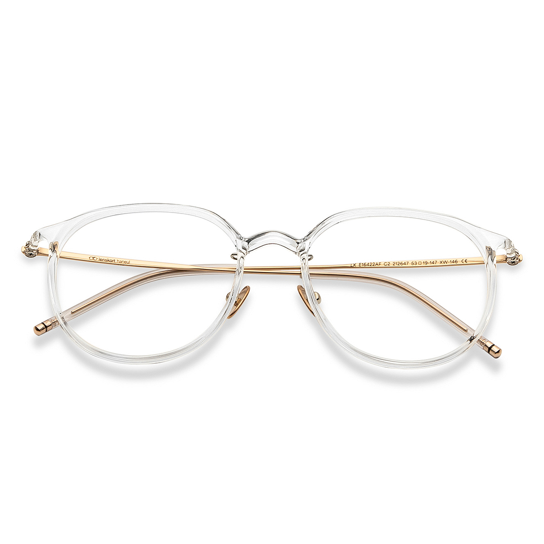 Lenskart Crystal Transparent Full Rim Round left side