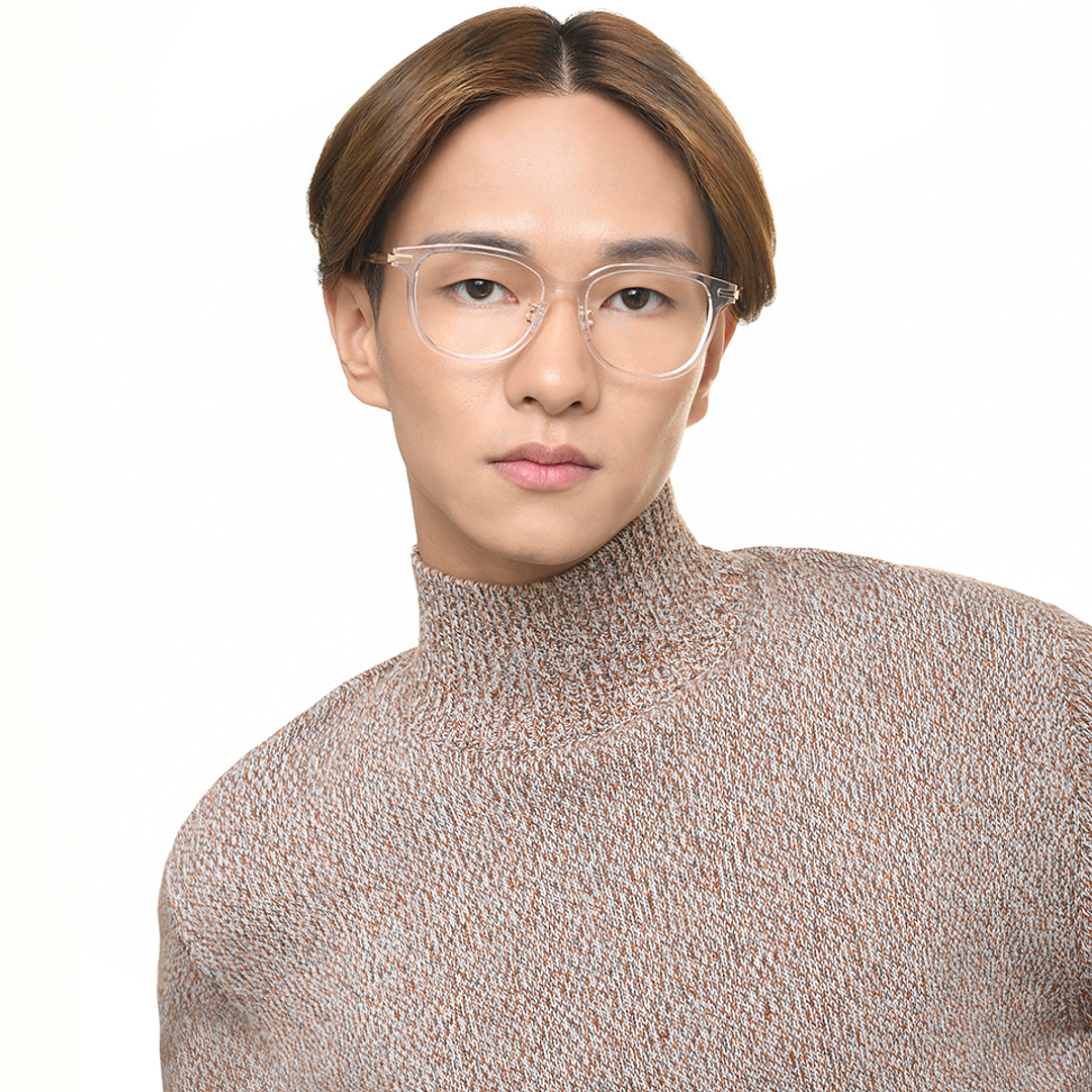 Lenskart Crystal Transparent Full Rim Square left side