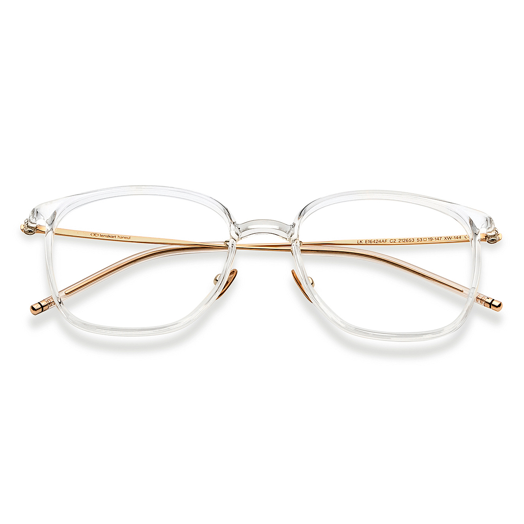 Lenskart Crystal Transparent Full Rim Square left side