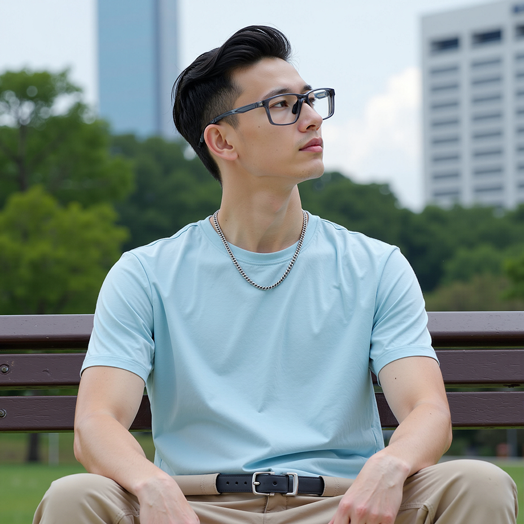 Lenskart Gray Transparent Full Rim Rectangle left side