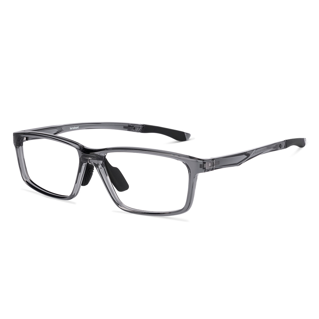 Lenskart Gray Transparent Full Rim Rectangle left side
