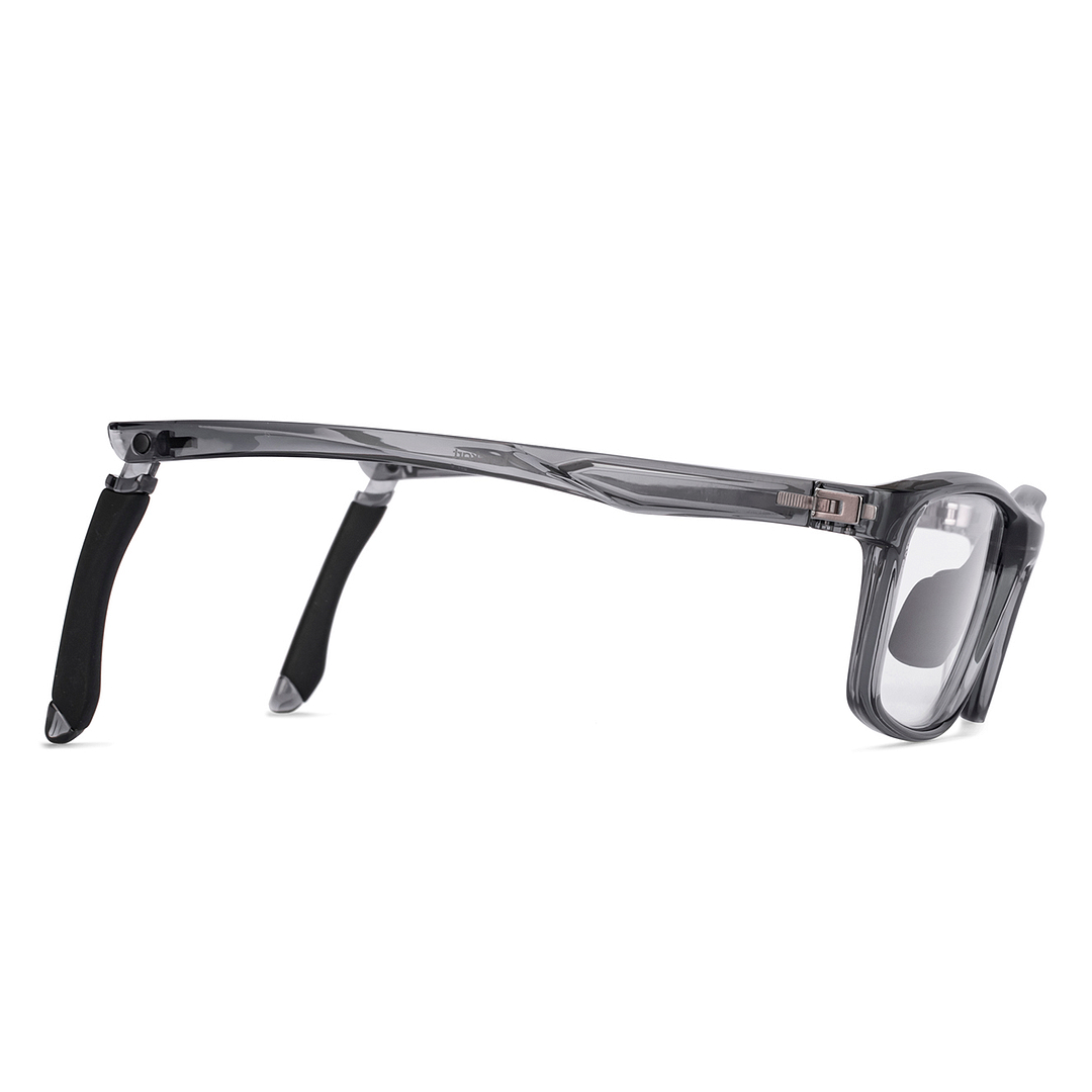 Lenskart Gray Transparent Full Rim Rectangle left side