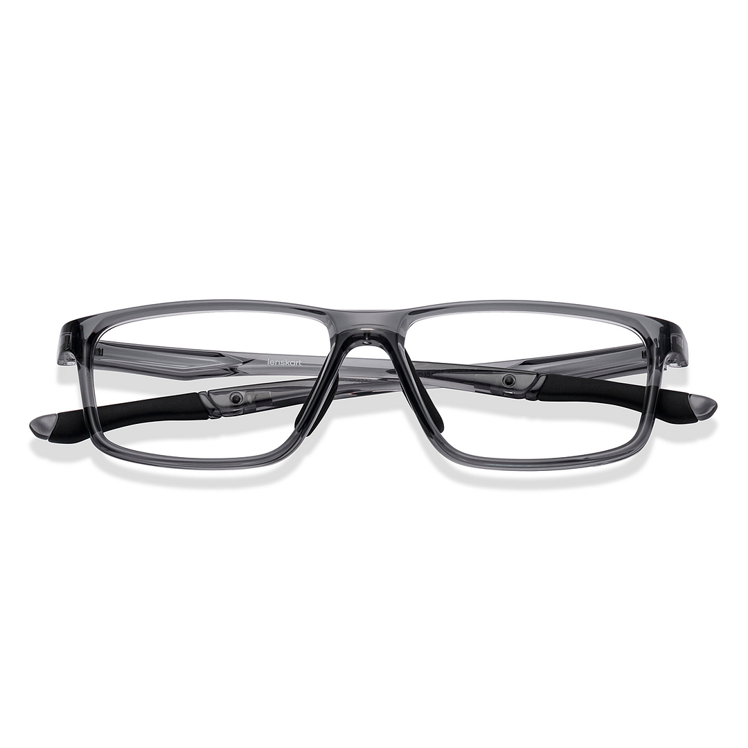 Lenskart Gray Transparent Full Rim Rectangle left side