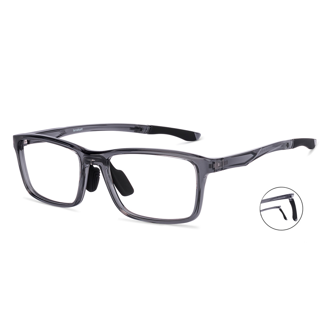 Lenskart Gray Transparent Full Rim Rectangle right side