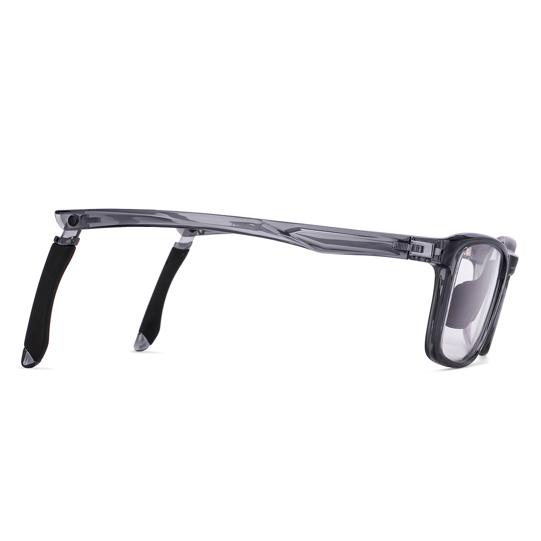 Lenskart Gray Transparent Full Rim Rectangle left side