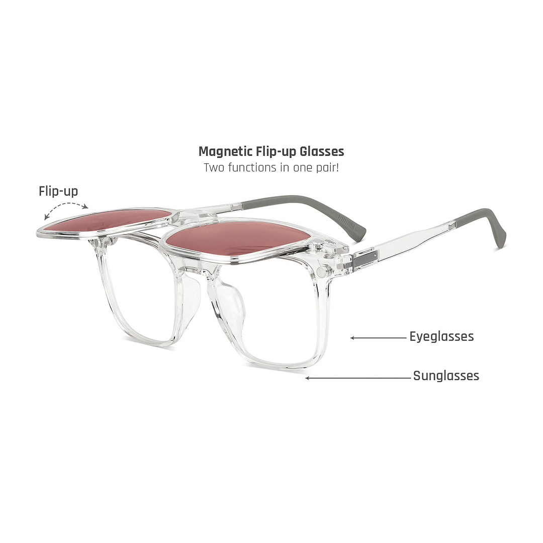 Lenskart Air Crystal Transparent Full Rim Square left side