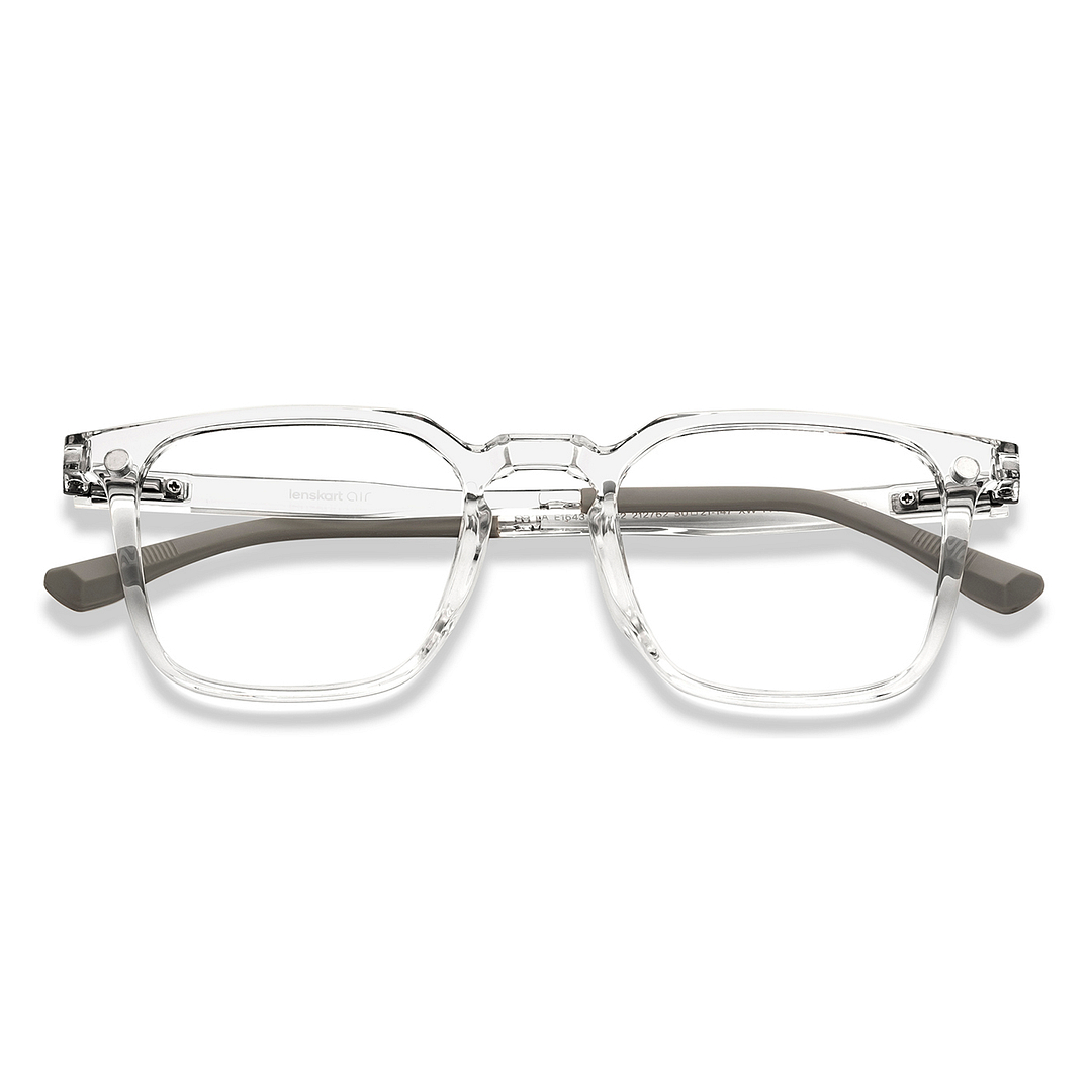Lenskart Air Crystal Transparent Full Rim Square left side