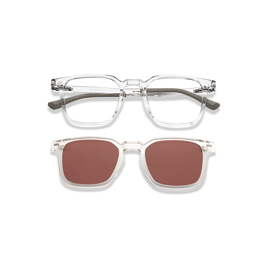 Lenskart Air Crystal Transparent Full Rim Square right side