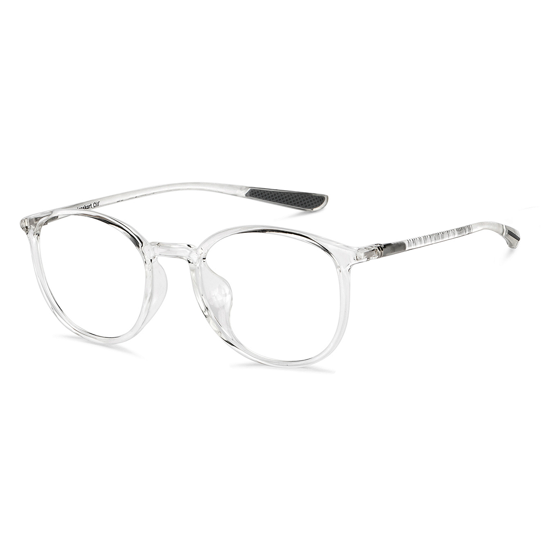 Lenskart Air Crystal Transparent Full Rim Round left side