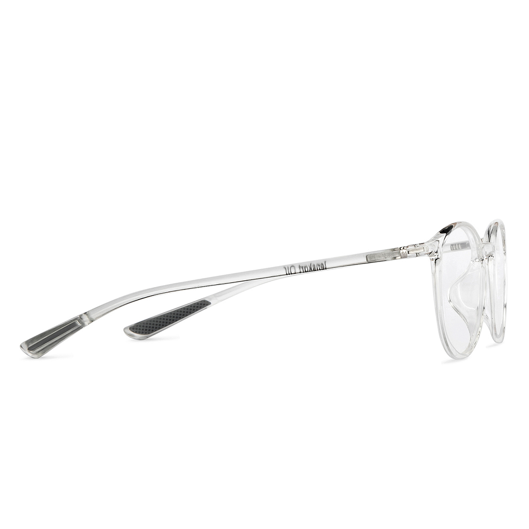 Lenskart Air Crystal Transparent Full Rim Round left side