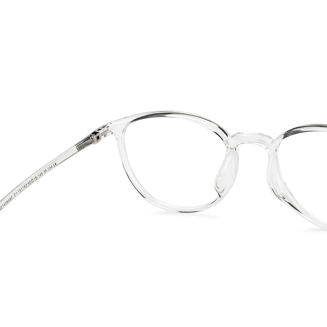 Lenskart Air Crystal Transparent Full Rim Round right side