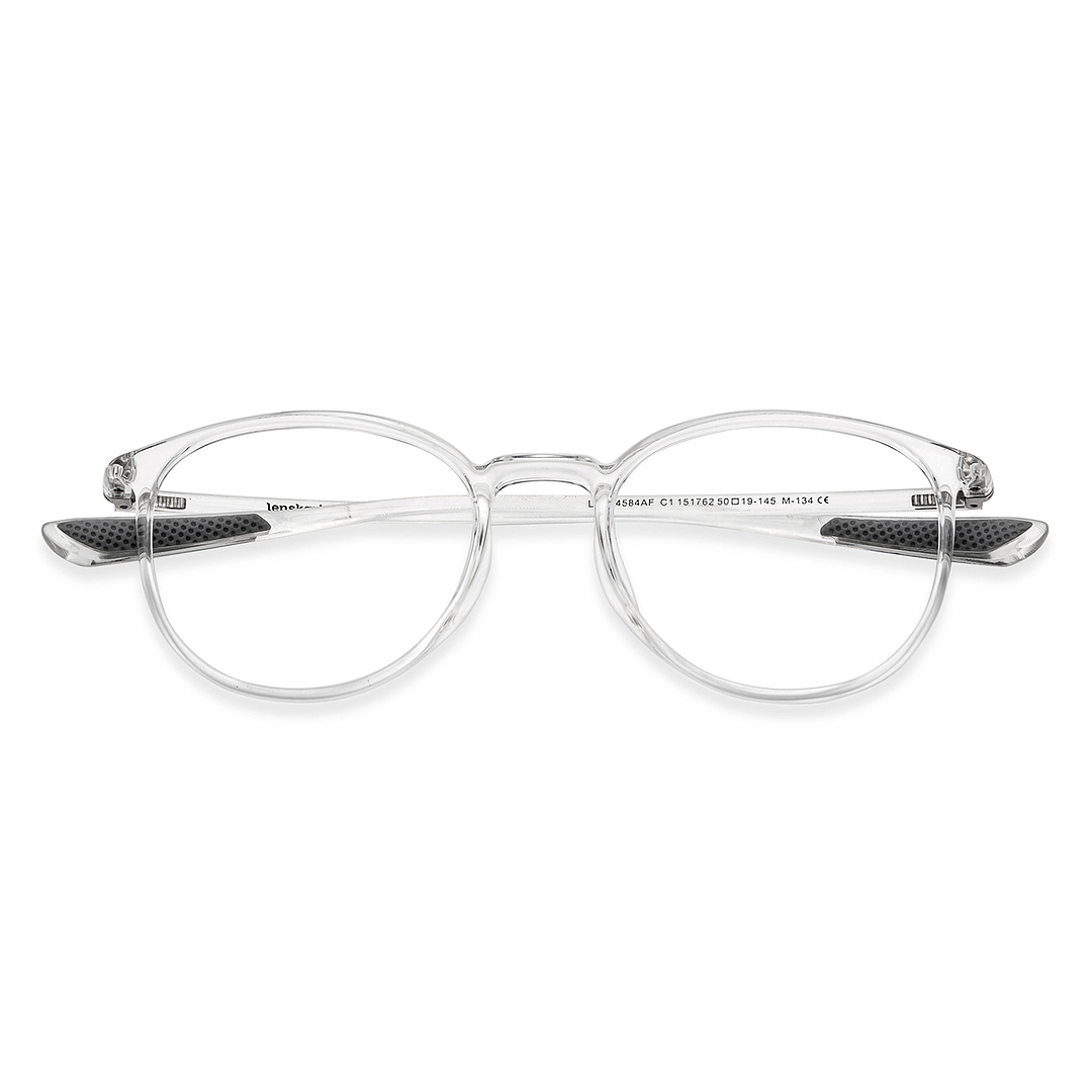 Lenskart Air Crystal Transparent Full Rim Round left side