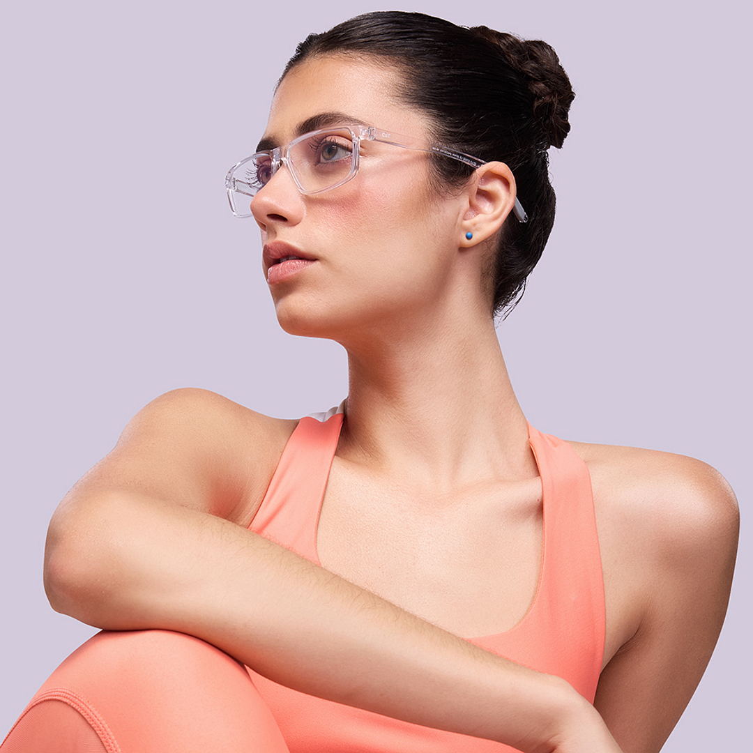 Lenskart Air Online Crystal Transparent Full Rim Rectangle right side