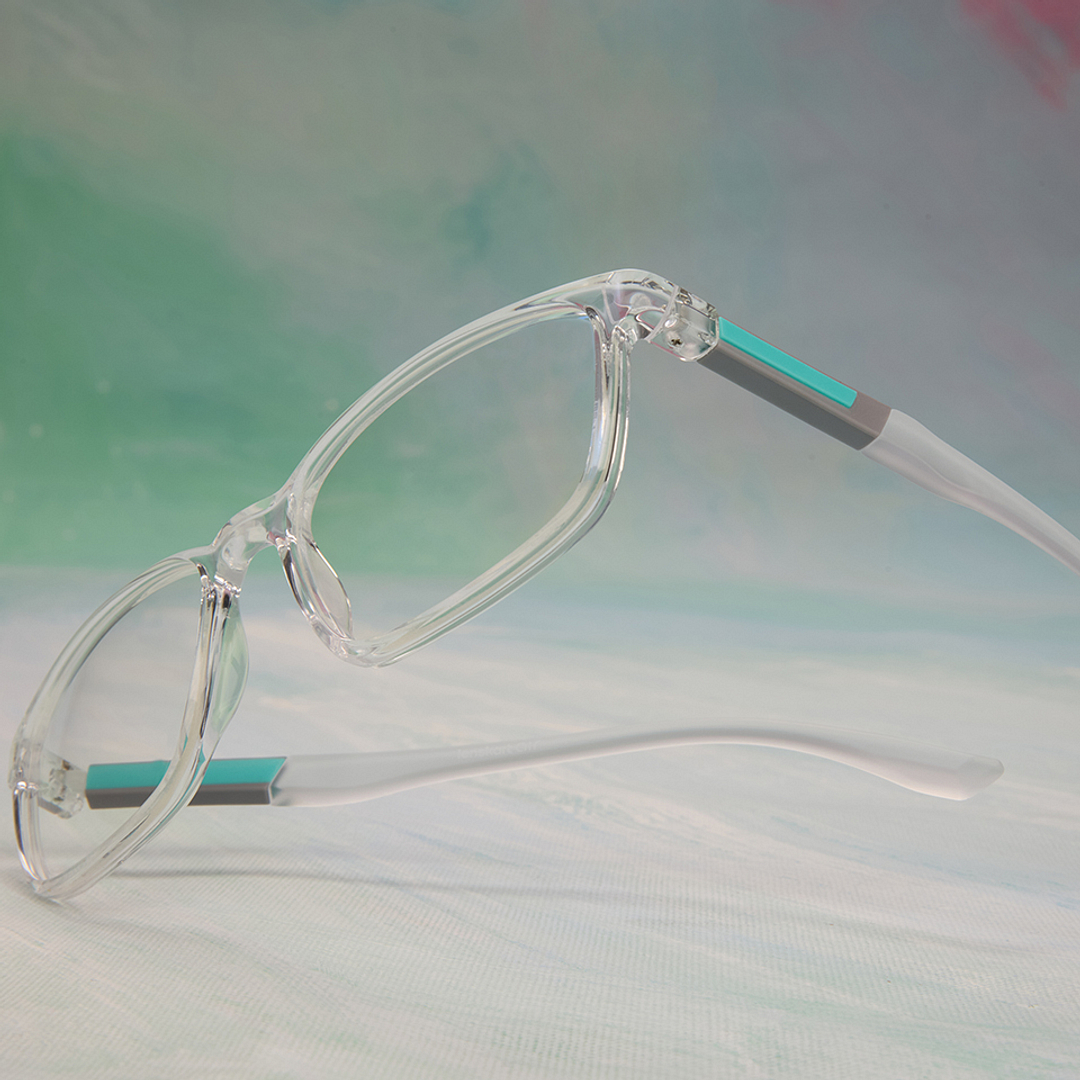 Lenskart Air Crystal Transparent Full Rim Rectangle left side