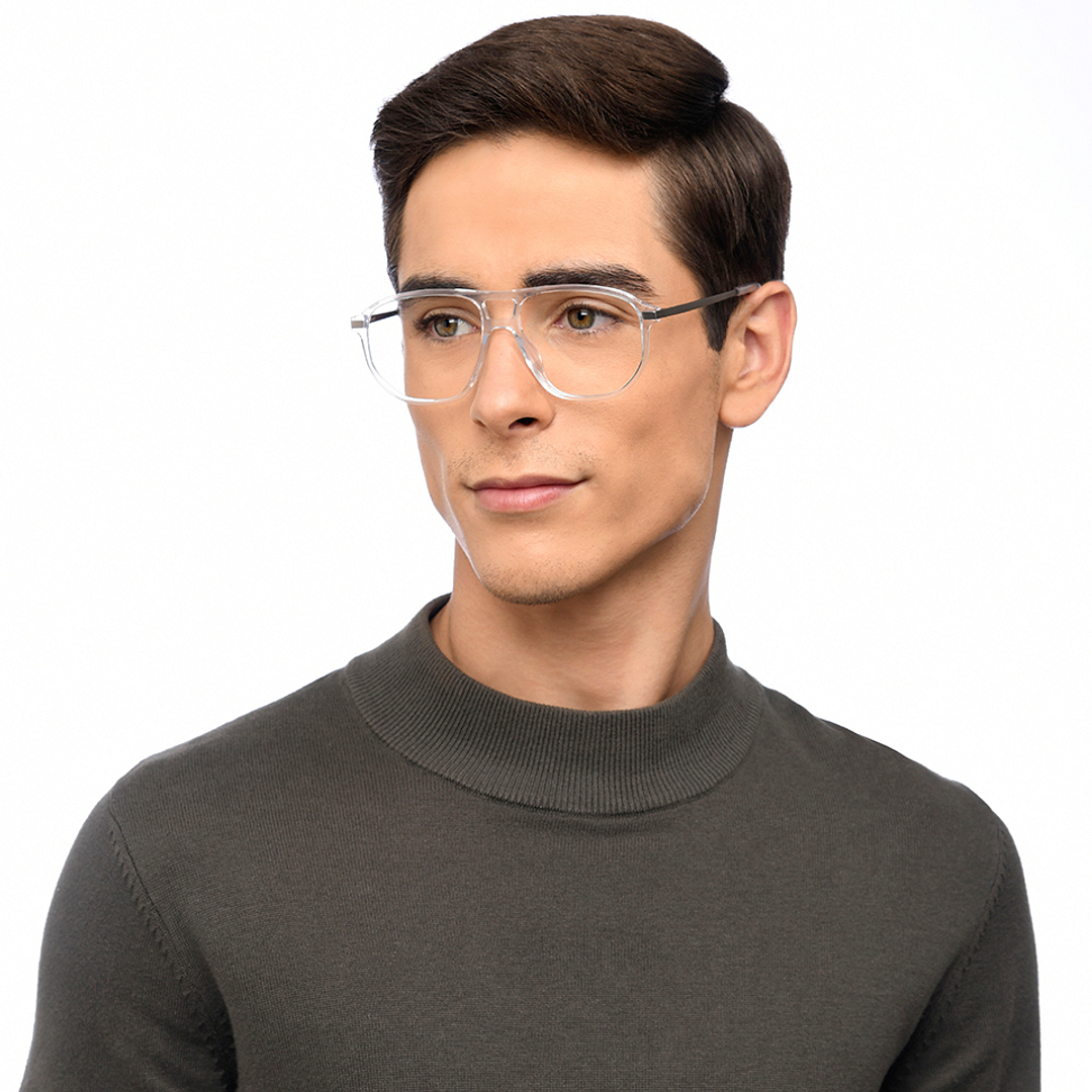 Lenskart Air Online Crystal Transparent Full Rim Geometric right side