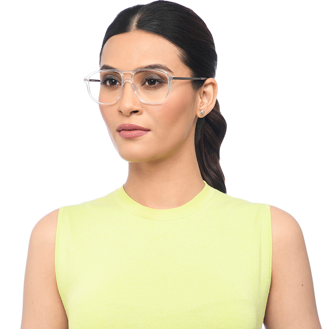 Lenskart Air Online Crystal Transparent Full Rim Geometric right side