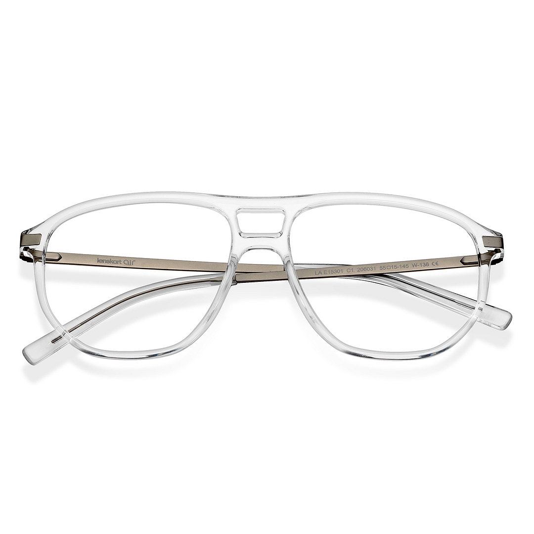 Lenskart Air Online Crystal Transparent Full Rim Geometric left side