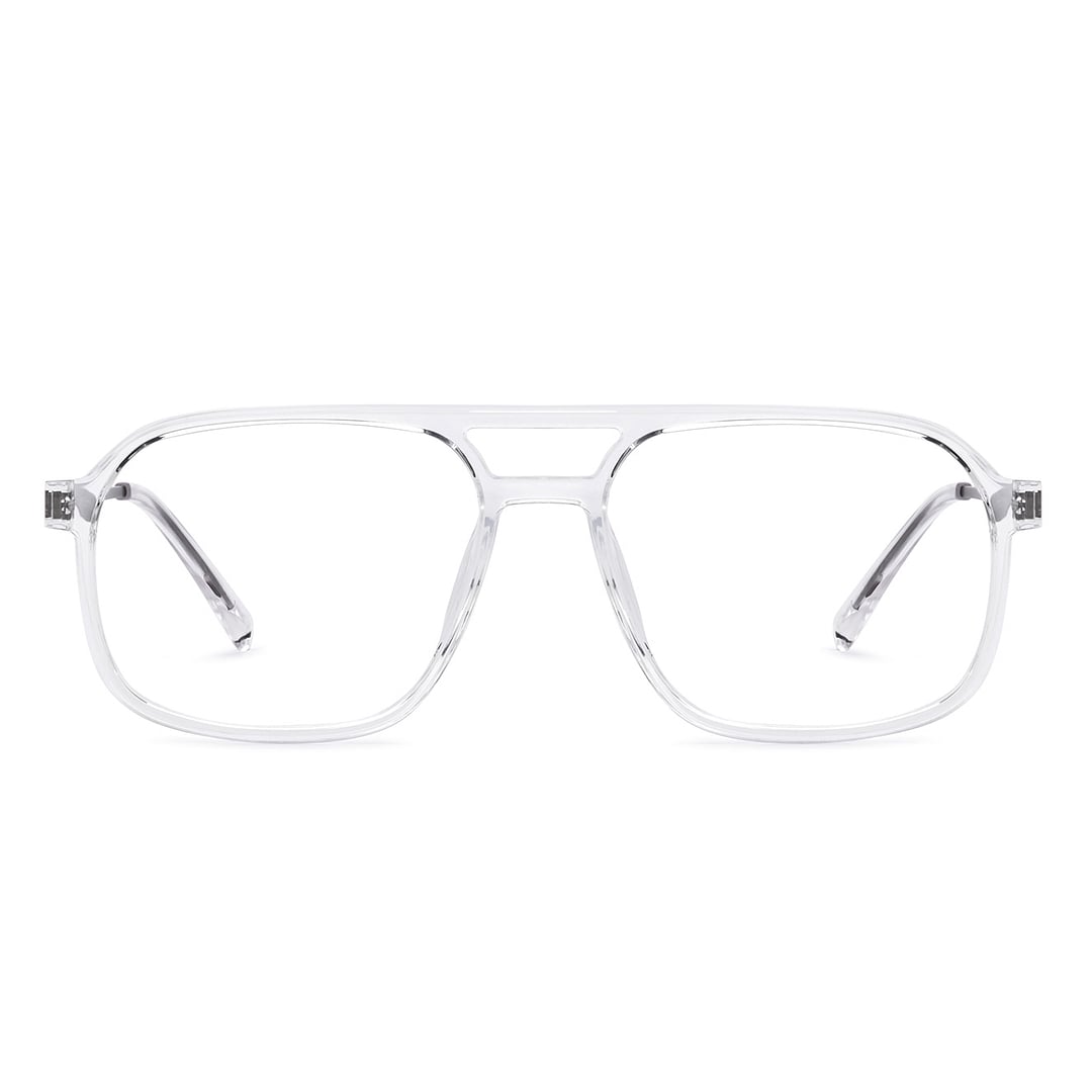 Lenskart Air Crystal Transparent Full Rim Geometric left side