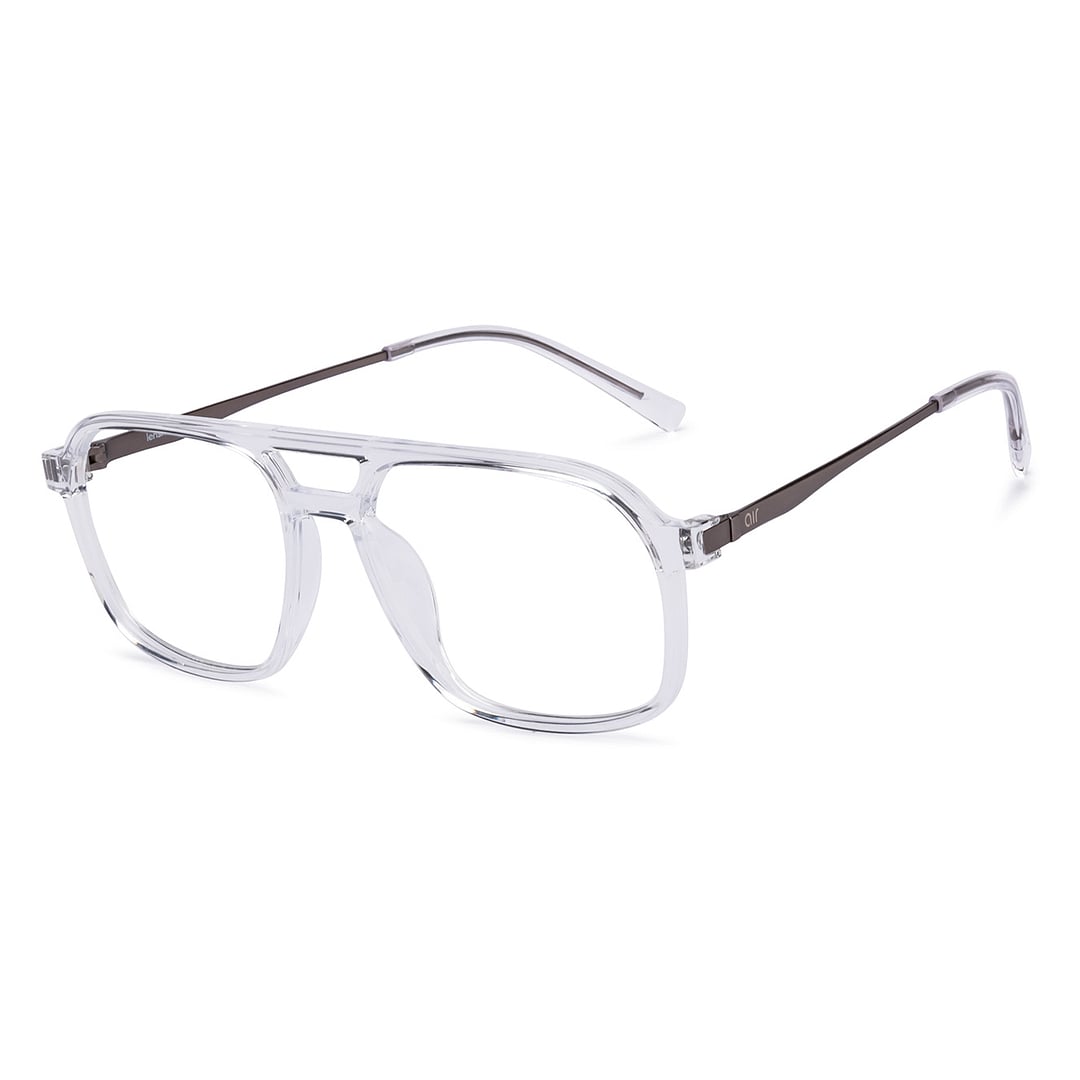 Lenskart Air Crystal Transparent Full Rim Geometric right side