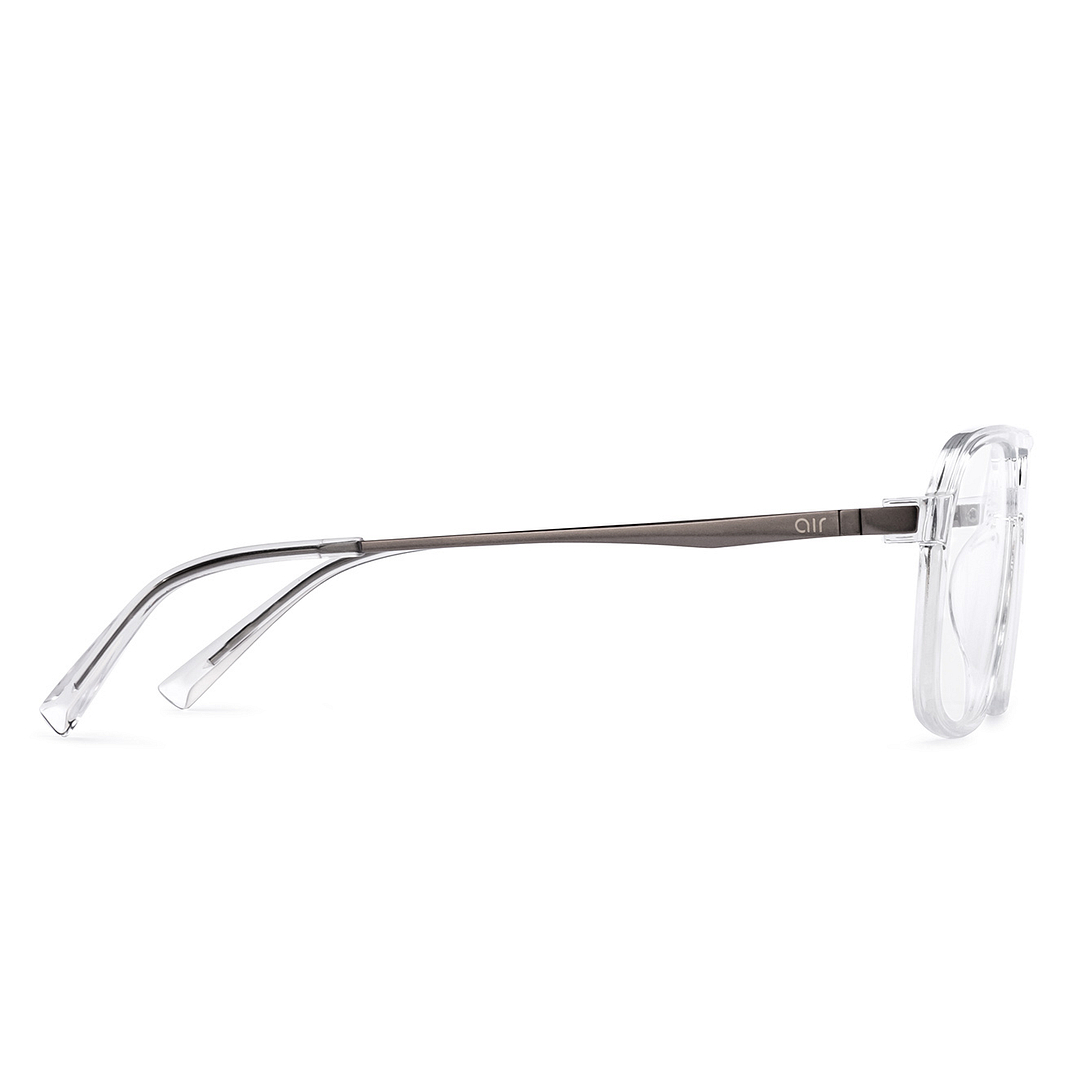 Lenskart Air Crystal Transparent Full Rim Geometric left side