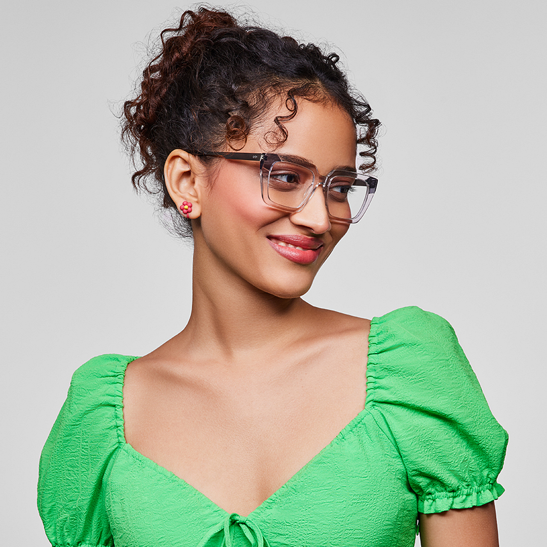 Vincent Chase Online Crystal Transparent Full Rim Square left side