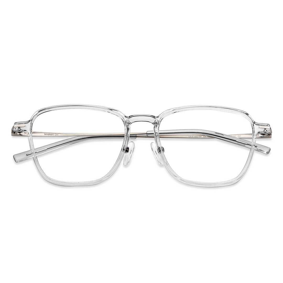 Lenskart Air Online Crystal Transparent Full Rim Square left side