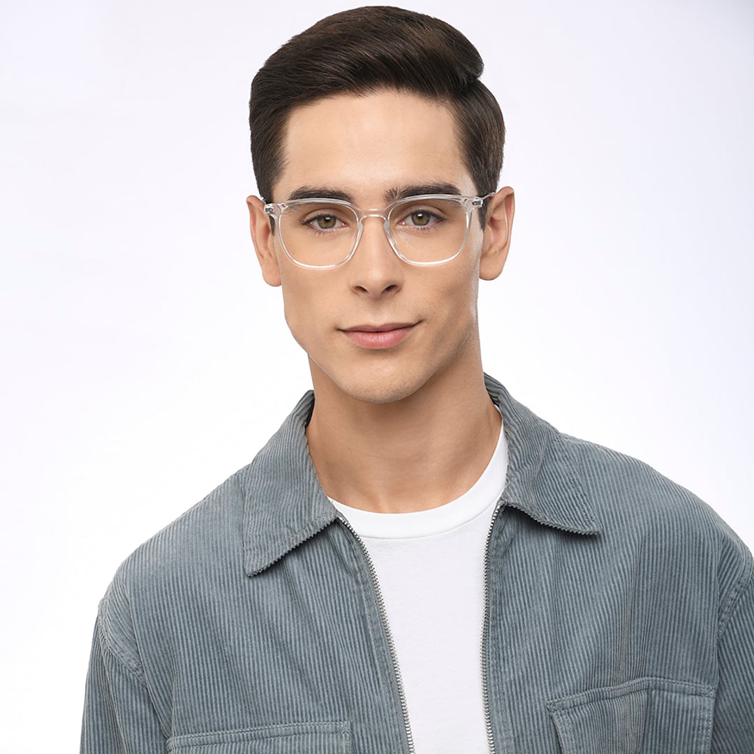 Lenskart Air Crystal Transparent Full Rim Square right side