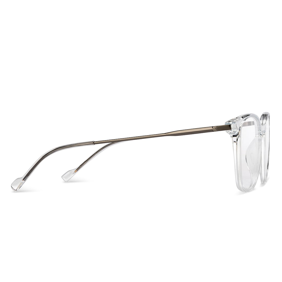 Lenskart Air Crystal Transparent Full Rim Square left side