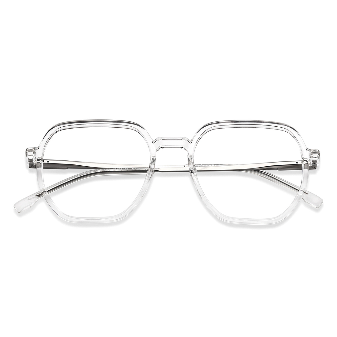 Lenskart Air Crystal Transparent Full Rim Geometric left side