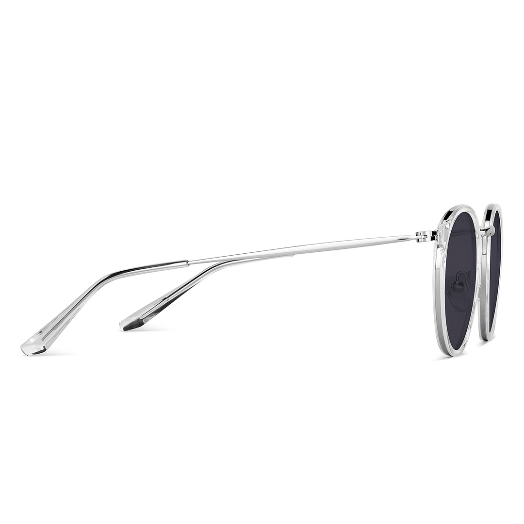 Lenskart Air Silver Full Rim Round left side