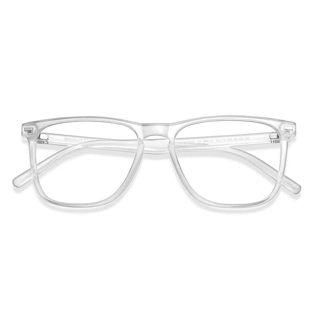Lenskart Air Online Crystal Transparent Full Rim Square left side