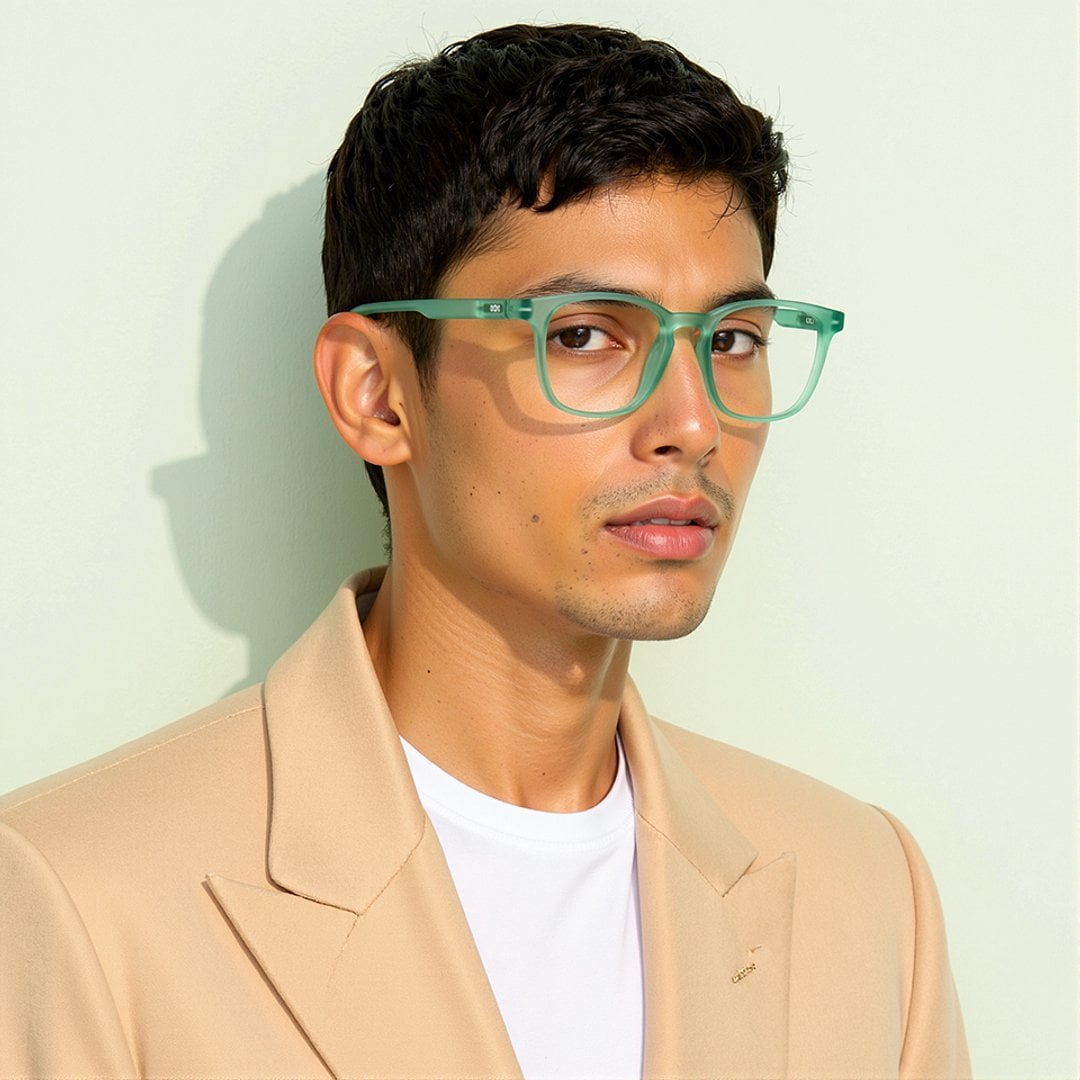 Lenskart Hustlr Turquoise Full Rim Square right side