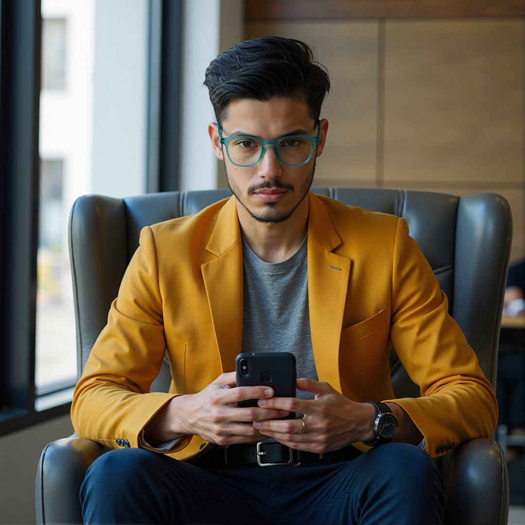 Lenskart Hustlr Turquoise Full Rim Square left side